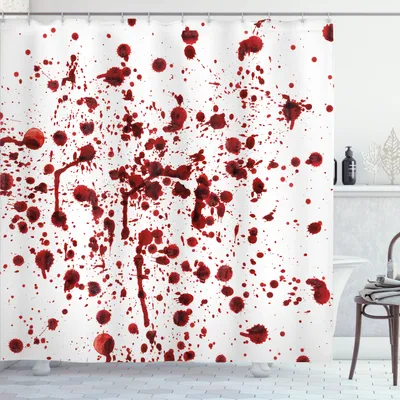 Produktbild von Abakuhaus, Blutspritzer Scary Duschvorhang, 175x200 cm