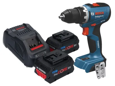 Obrázok produktu pre Bosch GSB 18V-65 Professional akumulátorová vŕtačka s príklepom 18 V 65 Nm bezkefová + 2x akumulátor ProCORE 5,5 Ah + nabíjačka
