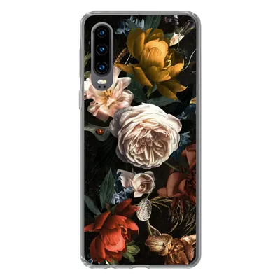 Produktbild von MuchoWow® Handyhülle Schutzhülle Hülle für Huawei P30 Blumen - Natur - Muster Silikon Softcase Handy Hülle - Kartenbesitzer