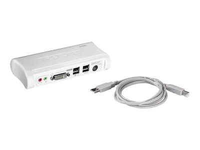 Immagine prodotto di Switch KVM a 2 porte DVI USB con kit audio di TRENDnet