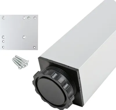 Produktbild von Tischstempel Bistrotischfuss Aluminium Optik Höhe 1100mm Eckig 60x60mm Tischbein