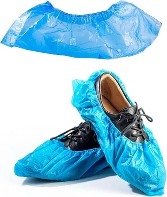Produktbild von Famanu Schuhüberzüge wasserfest und rutschfest - Blau, 100 Stück