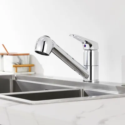 Zdjęcie produktu dla Jednouchwytowa bateria kuchenna Auralum z 2 rodzajami strumienia chrom 360° obrotowa