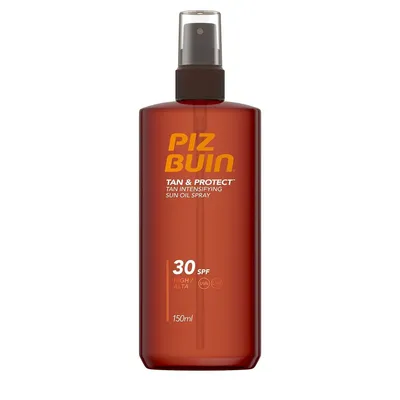 Produktbild von Piz Buin Tan & Protect Tan Intensifying Sun Oil Spray, Bräunungsintensivierendes Öl Spray, Wasserfest, Sonnenschutz LSF 30, 150 ml
