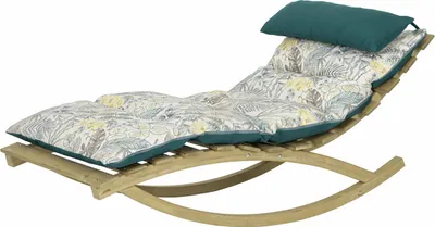 Produktbild von AMAZONAS Rocking Lounger Floral Schaukelliege inkl. Holzgestell und Kissen