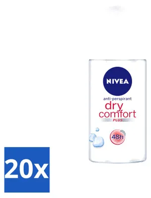 Produktbild von 20 x NIVEA Deo Roll-On Dry Comfort Plus 50 ml - Vorteilspackung - 20 Stücke