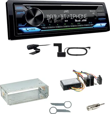 Produktbild von JVC KD-DB912BT Digitalradio Bluetooth Einbauset für Mercedes W210 ab 08/99