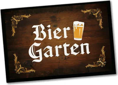 Produktbild von Biergarten Souvenir Magnet im rustikalen Holz-Look
