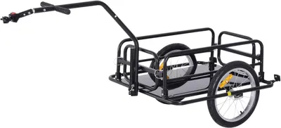Produktbild von Fahrradanhänger – Transportanhänger – Für den Gütertransport – Universelle Kupplung – 155 x 71,5 cm – Schwarz