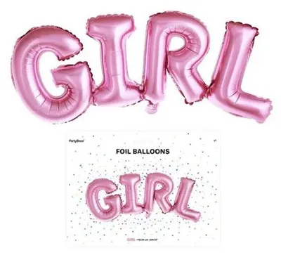 Zdjęcie produktu dla Balon foliowy Girl 74x33cm róż 71901