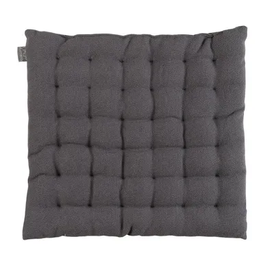 Image de Linum coussin d'assise PEPPER GRANITGRAU 40x40x3 cm coussin de chaise remplissage coton gris