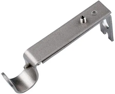 Immagine prodotto di Set di supporti regolabili in acciaio per tende - 3 pezzi - Montaggio semplice - Adatto per aste da 3/4 di pollice