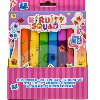 Produktbild von Fruitysquad Breitspitzstifte mit Duft 8 Stück