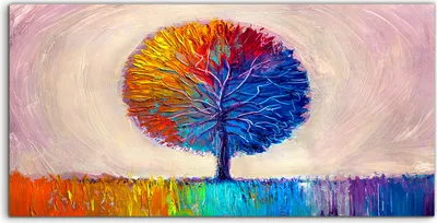 Produktbild von Coloray Canvas 140x70  Wandbild Leinwand Bilder Baum künstlerischer Hintergrund