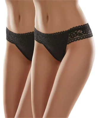 Produktbild von Merry Style Damen Slip MSGAB140 ((2Pack) Schwarz, 36 (Herstellergröße: S))