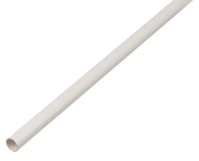 Image de Alberts 484934 Tube rond, plastique, blanc, 1000 x 12 x 1 mm