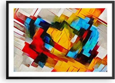 Produktbild von Gerahmtes Poster - Schwarzer Rahmen - Abstraktion modern - 70x50 cm - Wand Bild - Wanddeko - Wandbilder - Kunstposter - Wandposter - Bilderrahmen - Bilder - Kunstdruck - Wandbild - P2BAA70x50-3451