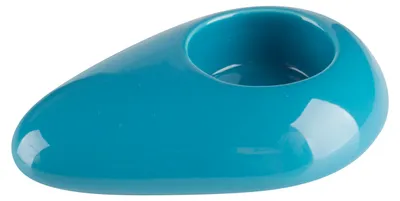 Image de Bougeoir 'Stone' (12x8x3cm), turquoise