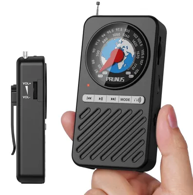 Productafbeelding van Mini Draagbare AM/FM Radio met Bluetooth en Oplaadbare Batterij