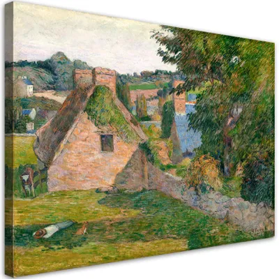 Produktbild von Leinwandbild  Die Häuser von Vaugirard - Paul Gauguin 60x40 Feeby Bunt bild für die wand bereit zum aufhängen