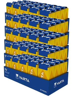 Produktbild von 100x Varta Longlife Alkaline 4122-​6LR61-9V-E-Block Batterie - Tray