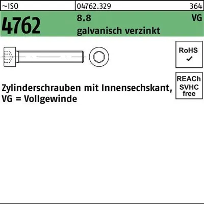 Produktbild von Reyher  Zylinderschrauben ISO 4762 8.8 M 10x100 vz Zn (100 Stück)