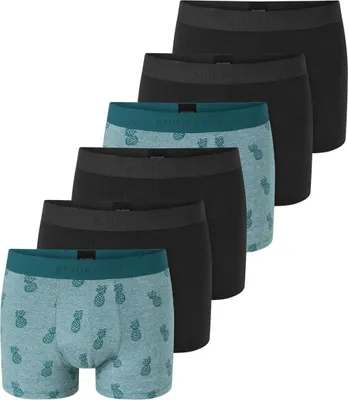 Produktbild von Schiesser 6er Pack 95/5 Organic Baumwolle Retro Short / Pant Sportlicher Logo-Webgummibund, Bequeme Beinausschnitte und ohne störende Nähte, Elastische Single-Jersey-Qualität