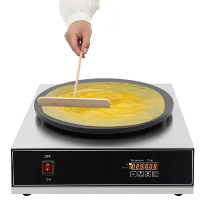Image de crêpière électrique 2800W avec affichage digital, Crêpière électrique avec revêtement antiadhésif