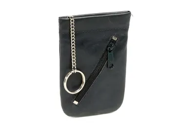 Produktbild von LEAS Schnappschlüsseltasche Schlüsselglocke Echt-Leder, schwarz Special Edition