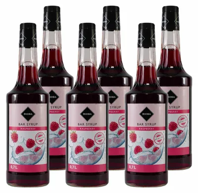 Produktbild von Rioba Rapsberry (Himbeer) Syrup (6 x 0,7L)