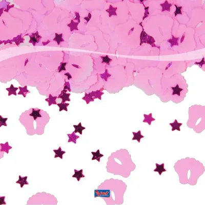 Produktbild von Babyfüsse Konfetti Party-Deko zur Geburt rosa 15 g