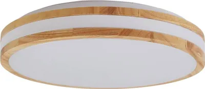 Produktbild von Lindby LED-Deckenlampe Emiva, Ø 40 cm, Holz hell, CCT