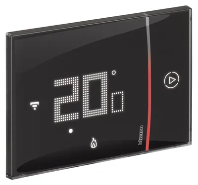 Produktbild von BTICINO Smart-Thermostat, integrierte WLAN-Schnittstelle, Farbe Schwarz, 1 Stk.
