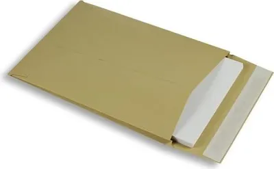 Produktbild von Faltentaschen 305x406x30mm 140g/qm haftklebend VE=125 Stück braun