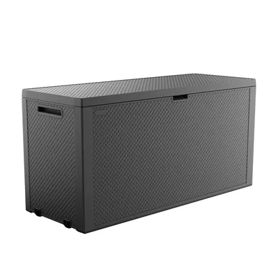 Produktbild von Keter Gartenbox "Emily" 270L Graphit - 118x45x57 cm - mit Rollen und Griffen