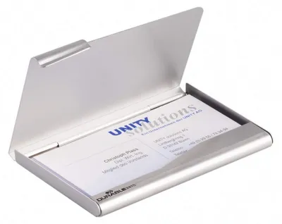 Obrázok produktu pre DURABLE Držiak na vizitky hliníkový, 241523 strieborný