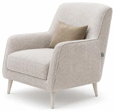 Obrázok produktu pre Kreslo do obývačky, elegantný minimalistický dizajn, moderné pohodlie, látka, béžová farba