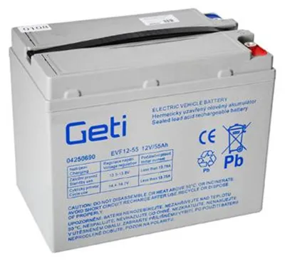Obrázek produktu pro Baterie olověná 12V  55Ah GETI pro elektromotory