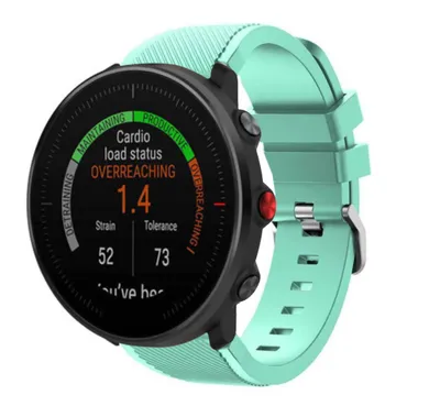 Produktbild von Strap-it Polar Vantage M Twill Silikonarmband (Aqua)