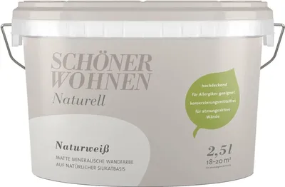 Produktbild von Schöner Wohnen Mineral Wandfarbe Naturell 2,5 Liter Farbwahl!