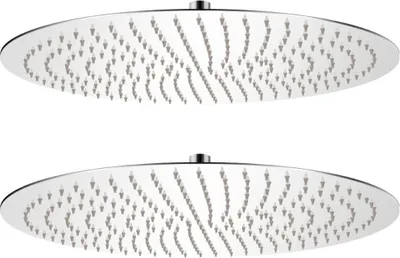 Image de Pomme de douche plongeante 2 pcs Acier inoxydable Ø 50 cm