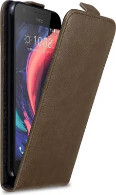 Produktbild von Cadorabo Hülle für HTC Desire 10 LIFESTYLE / Desire 825 Schutz Hülle in Braun Flip Etui Handyhülle Case Cover