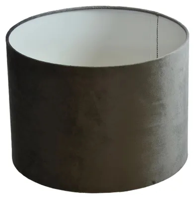 Produktbild von Lampenschirm Ø 20 x 15 cm dunkelgrau Velour Zylinderförmig