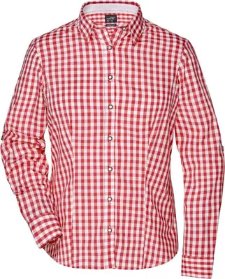 Produktbild von Ladies' Traditional Shirt red/white, Gr. L