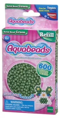 Image de Recharge de perles Aquabeads vertes, 600 pièces