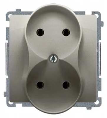 Produktbild von Kontakt-Simon BMG2M.01/29, Satinierter Stahl, Kunststoff, IP20, 250 V, 75 mm, 45 mm