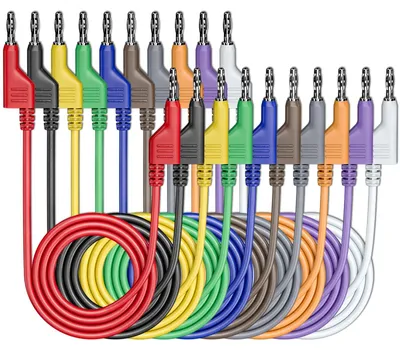 10 Stück Bananenstecker-Testkabel 1 m, 1000 V, 15 A