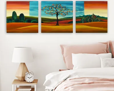 Produktbild von Wallity, PDKR10319- RMY1350, Bunt, Leinwandbilder, 90 x 30 cm, 100% Leinwand
