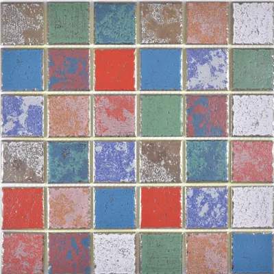 Produktbild von buntes Keramikmosaik Vintage Retro used look Mosaikfliese Wand Fliesenspiegel Küche Bad