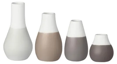 Immagine prodotto di Räder Mini Pastellvasen 4er Set grau D.4cm, H.4,5-8cm